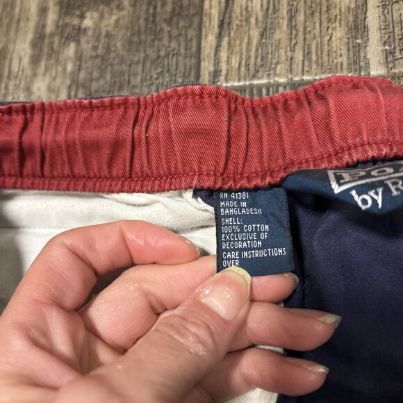 Vintage Polo Ralph Lauren Prep Shorts Mens L Blue Athletic 90’s Y2K Pull On - Picture 7 of 10